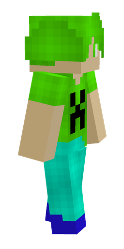 Blue skin: body, right side render