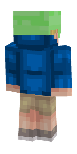 Blue skin: body, back render