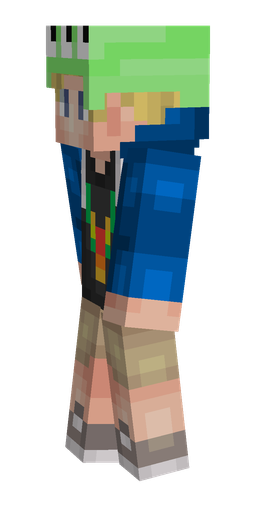 Blue skin: body, left side render