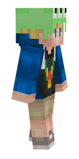 Blue skin: body, right side render