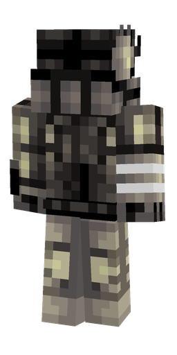 Black skin: body, back render