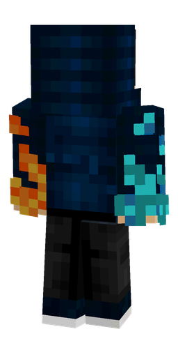 Black skin: body, back render
