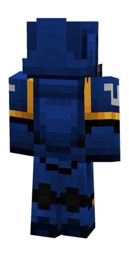 Black skin: body, back render