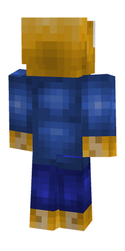 Blue skin: body, back render