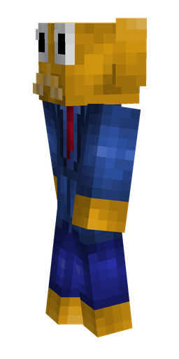 Blue skin: body, left side render