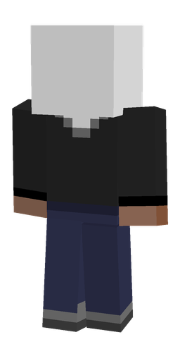 Black skin: body, back render