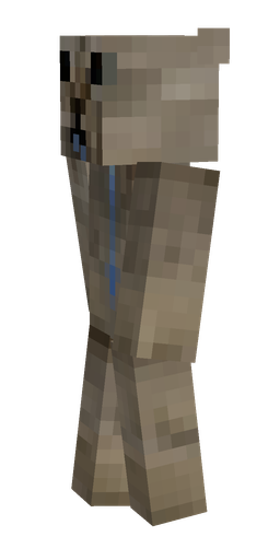 Brown skin: body, left side render