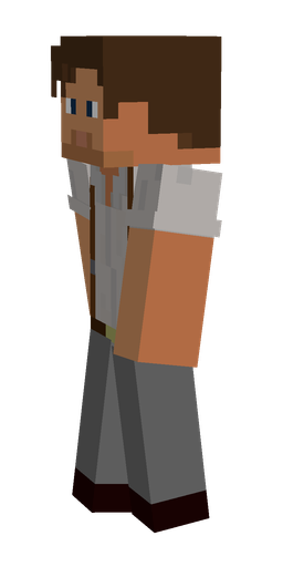 Brown skin: body, left side render