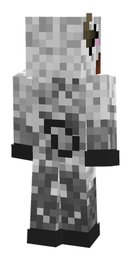 Black skin: body, back render