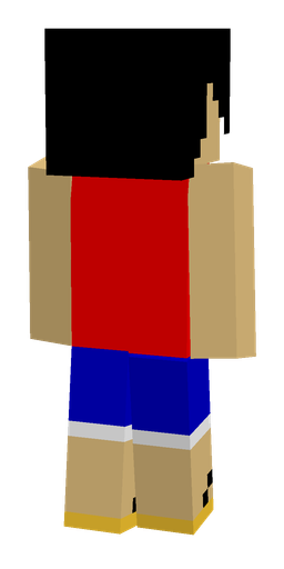 Black skin: body, back render