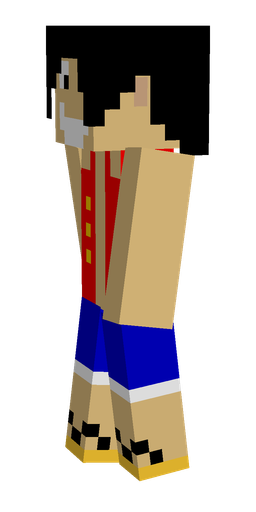 Black skin: body, left side render