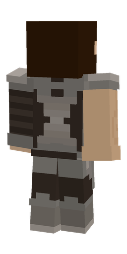 Brown skin: body, back render