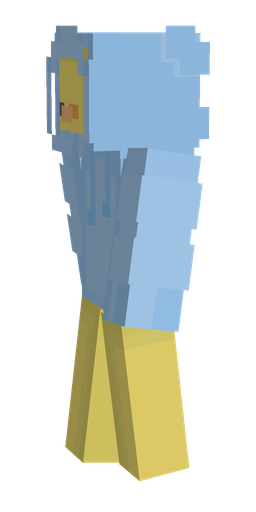 Blue skin: body, left side render