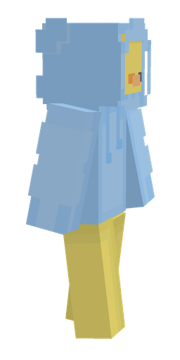 Blue skin: body, right side render
