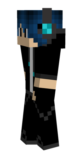 Black skin: body, left side render