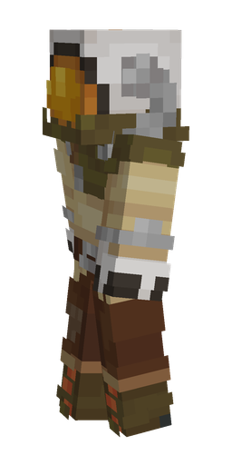 Brown skin: body, left side render