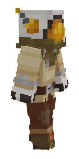 Brown skin: body, right side render