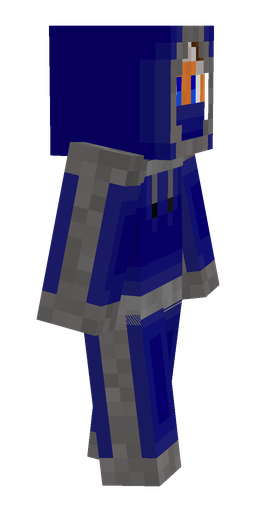 Blue skin: body, right side render