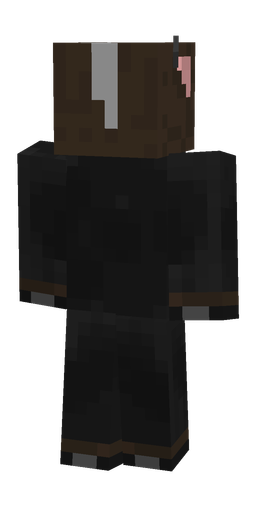 Black skin: body, back render