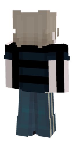 Black skin: body, back render