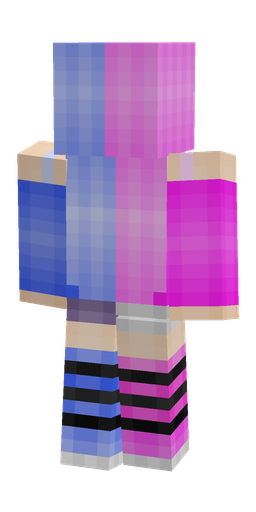 Blue skin: body, back render
