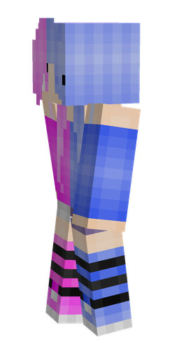 Blue skin: body, left side render