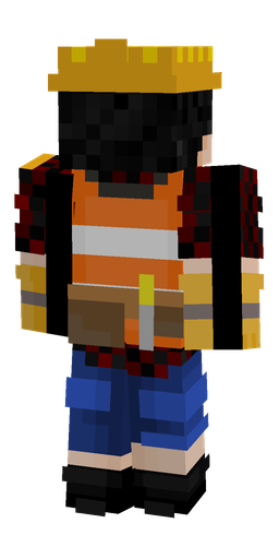 Black skin: body, back render