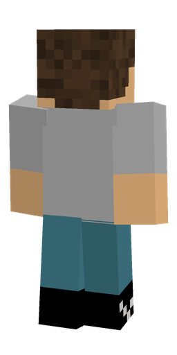 Black skin: body, back render