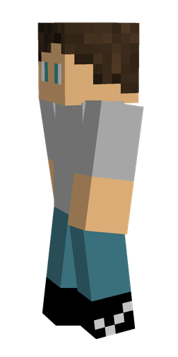 Black skin: body, left side render