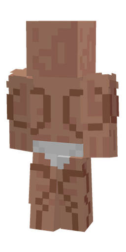 Brown skin: body, back render