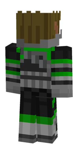 Black skin: body, back render