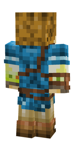 Blue skin: body, back render