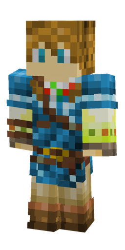Blue skin: body, front render