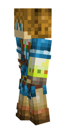 Blue skin: body, left side render