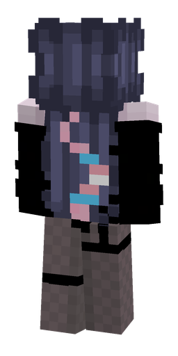 Black skin: body, back render