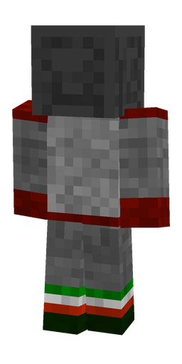 Black skin: body, back render