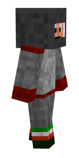 Black skin: body, right side render