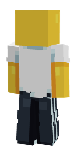 Blue skin: body, back render