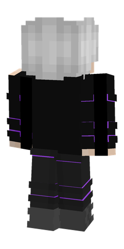 Black skin: body, back render