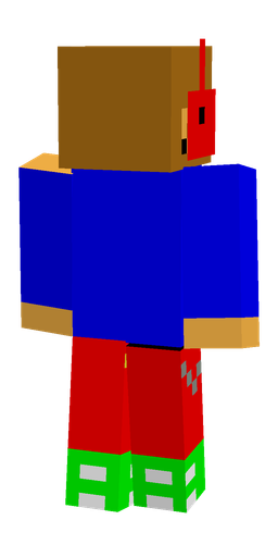 Blue skin: body, back render