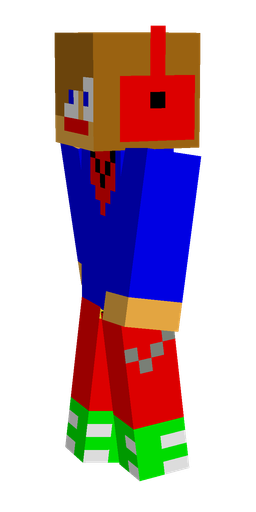 Blue skin: body, left side render