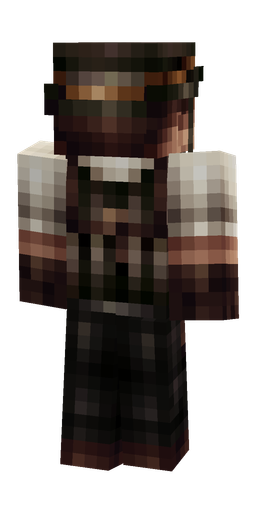 Black skin: body, back render