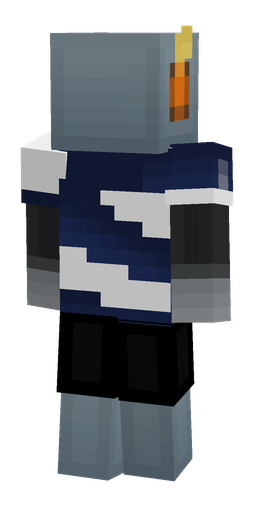 Black skin: body, back render