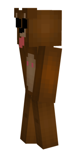 Brown skin: body, left side render
