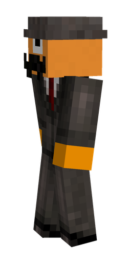 Black skin: body, left side render