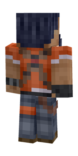 Blue skin: body, back render