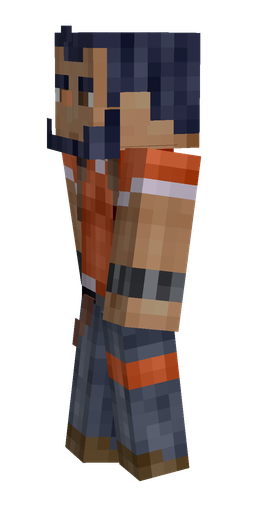 Blue skin: body, left side render