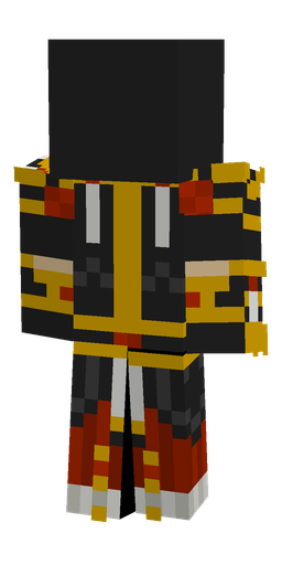 Black skin: body, back render