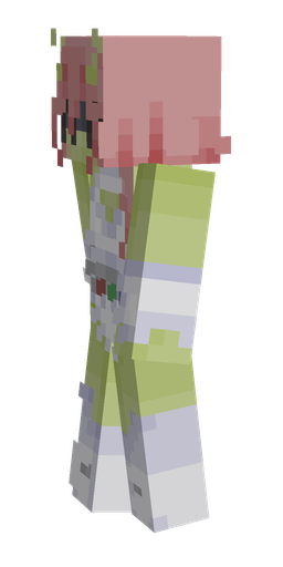 Blue skin: body, left side render