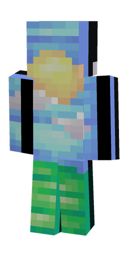 Black skin: body, back render